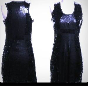 Max Studio Black Sequins Cocktail Dress